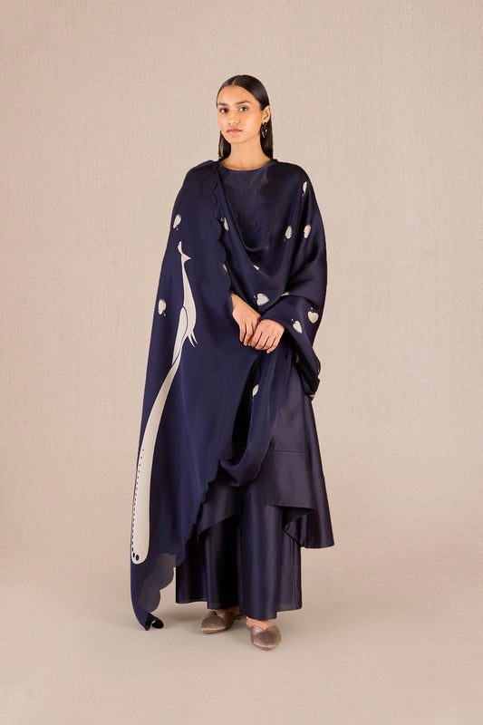 Chanderi Abiha Kurta Set – Purple