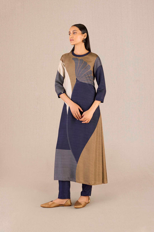 Silk Mirha Tunic Set – Purple
