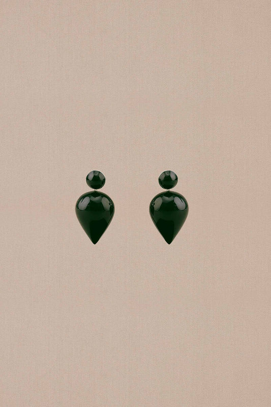 Enamel Yarra Earrings – Green