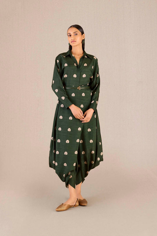 Silk Emery Shirt Set – Green