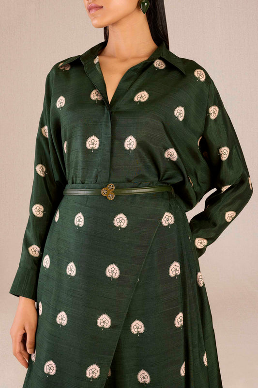 Silk Emery Shirt Set – Green
