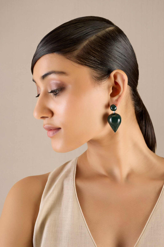 Enamel Yarra Earrings – Green