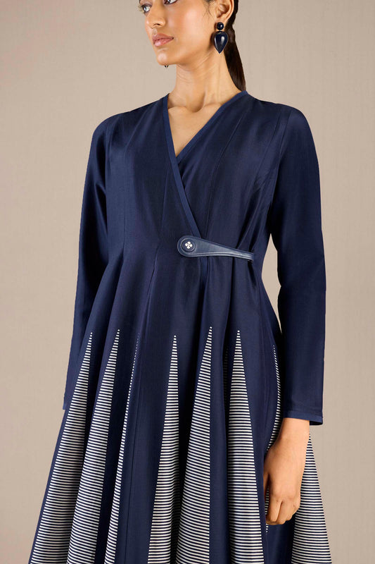 Chanderi Asma Dress – Blue