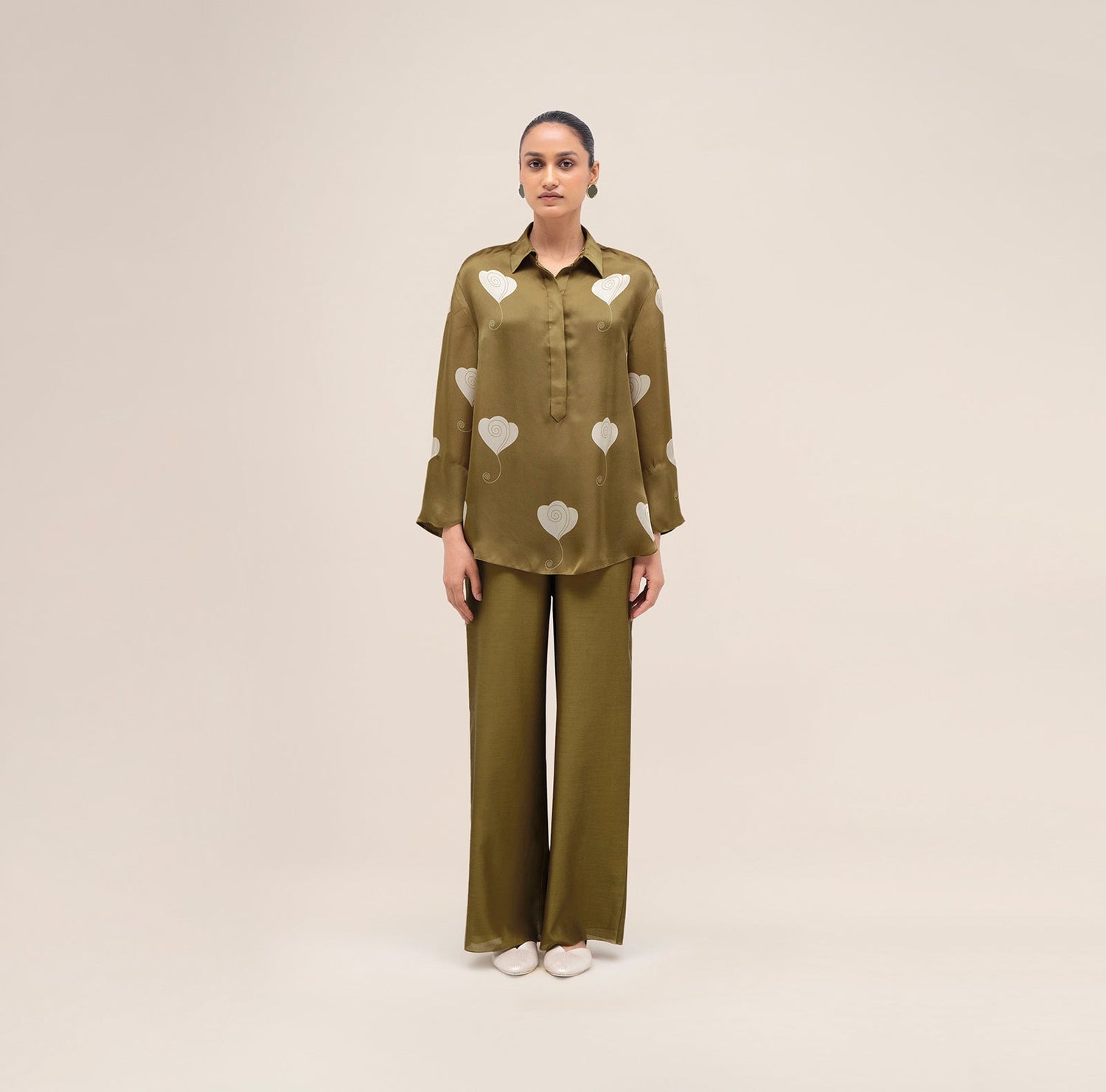  Organza Shirin Shirt – Green