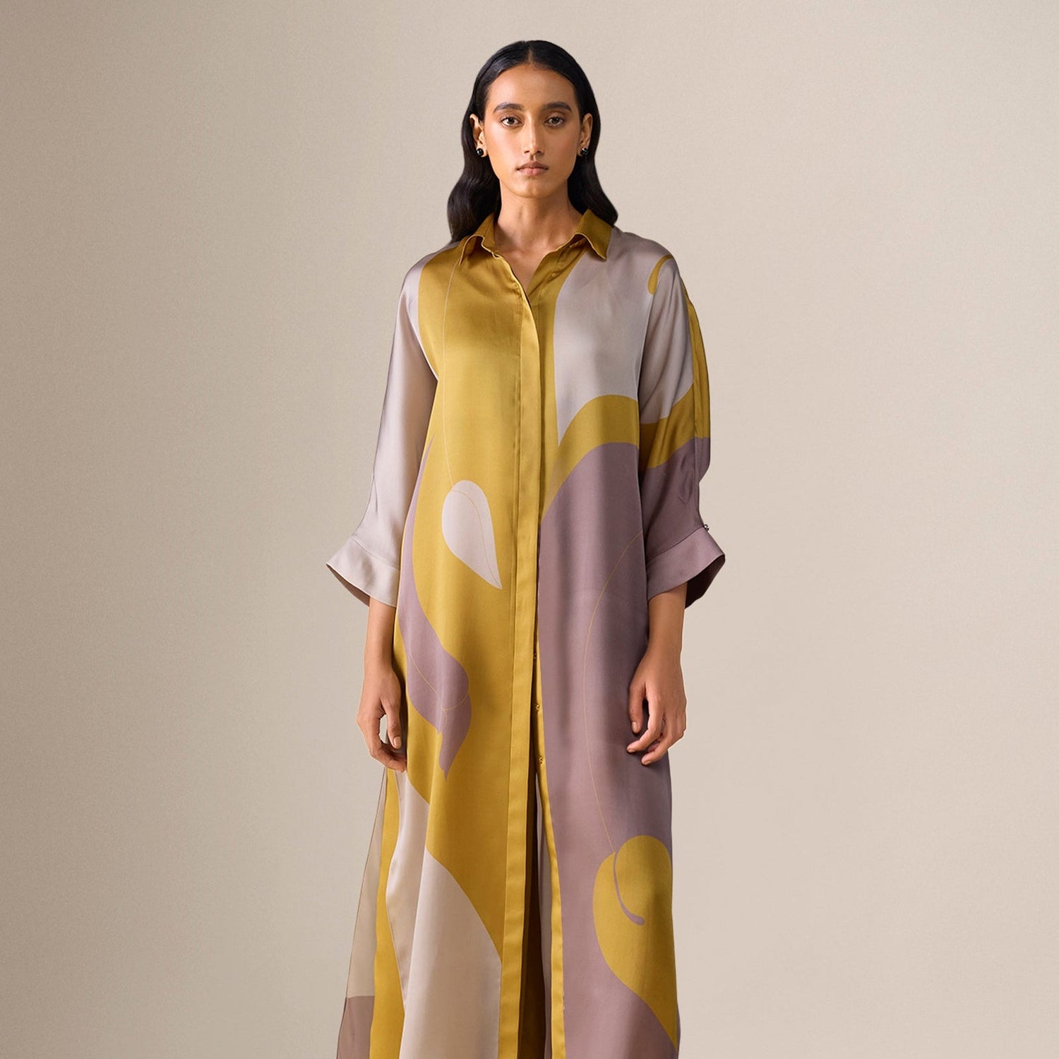  Organza Silfira Tunic Set – Yellow