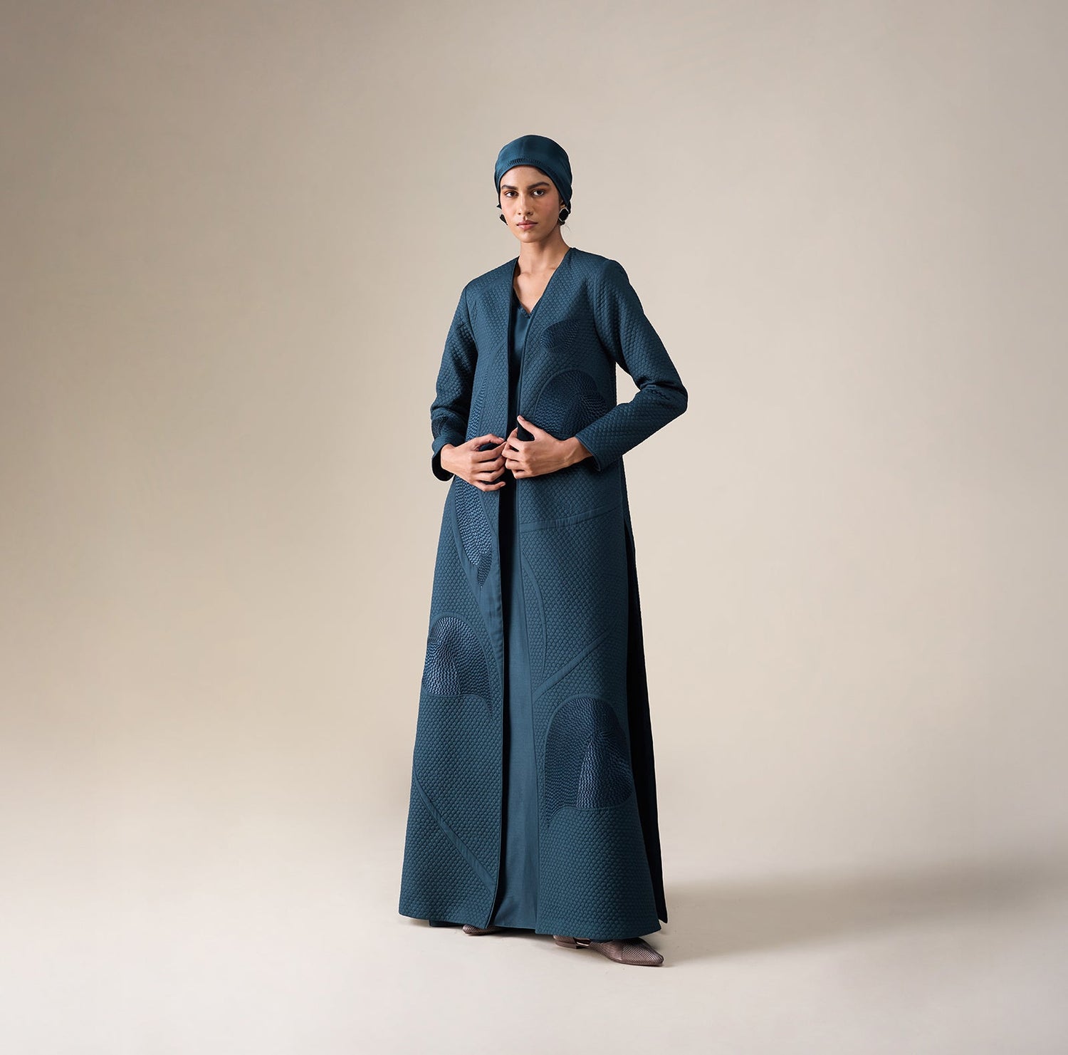  Silk Raziya Abaya Set – Black