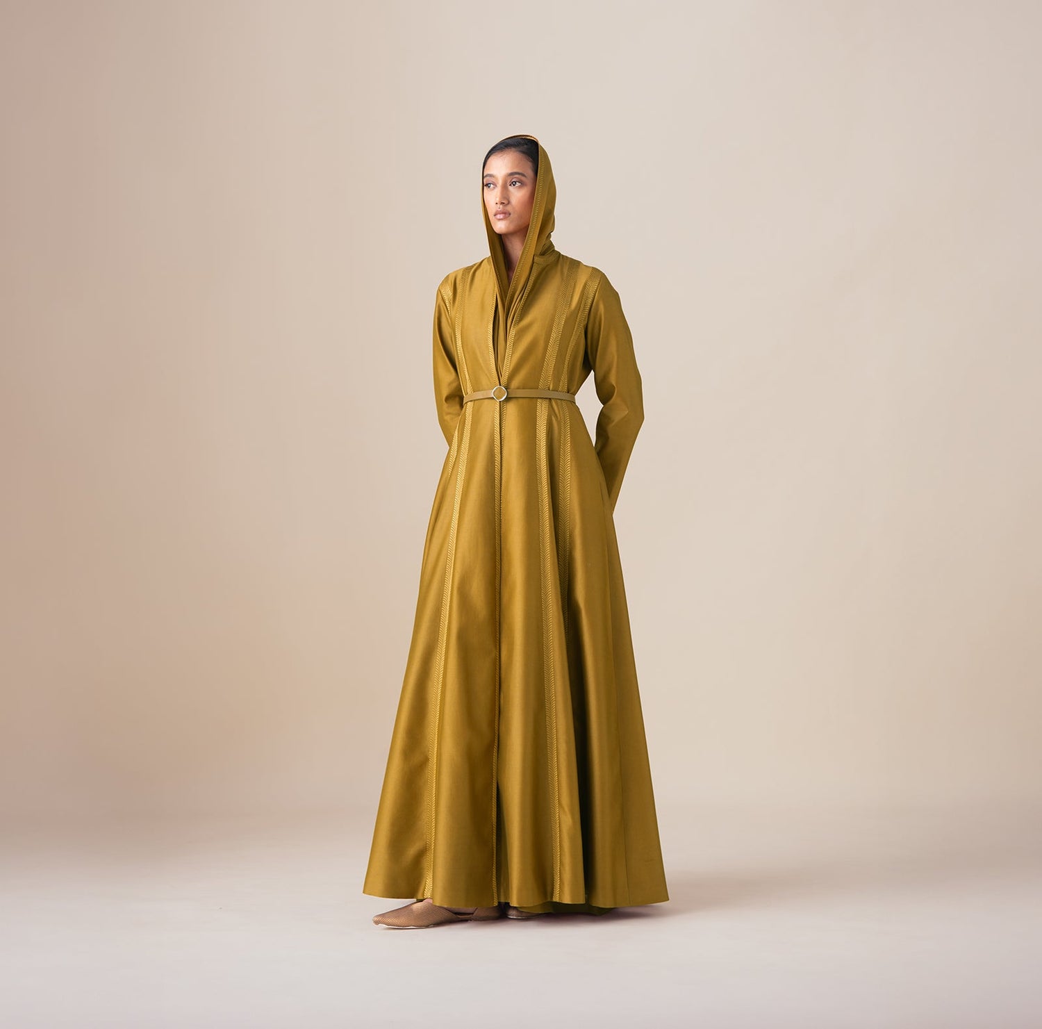  Silk Qabil Scarf – Yellow