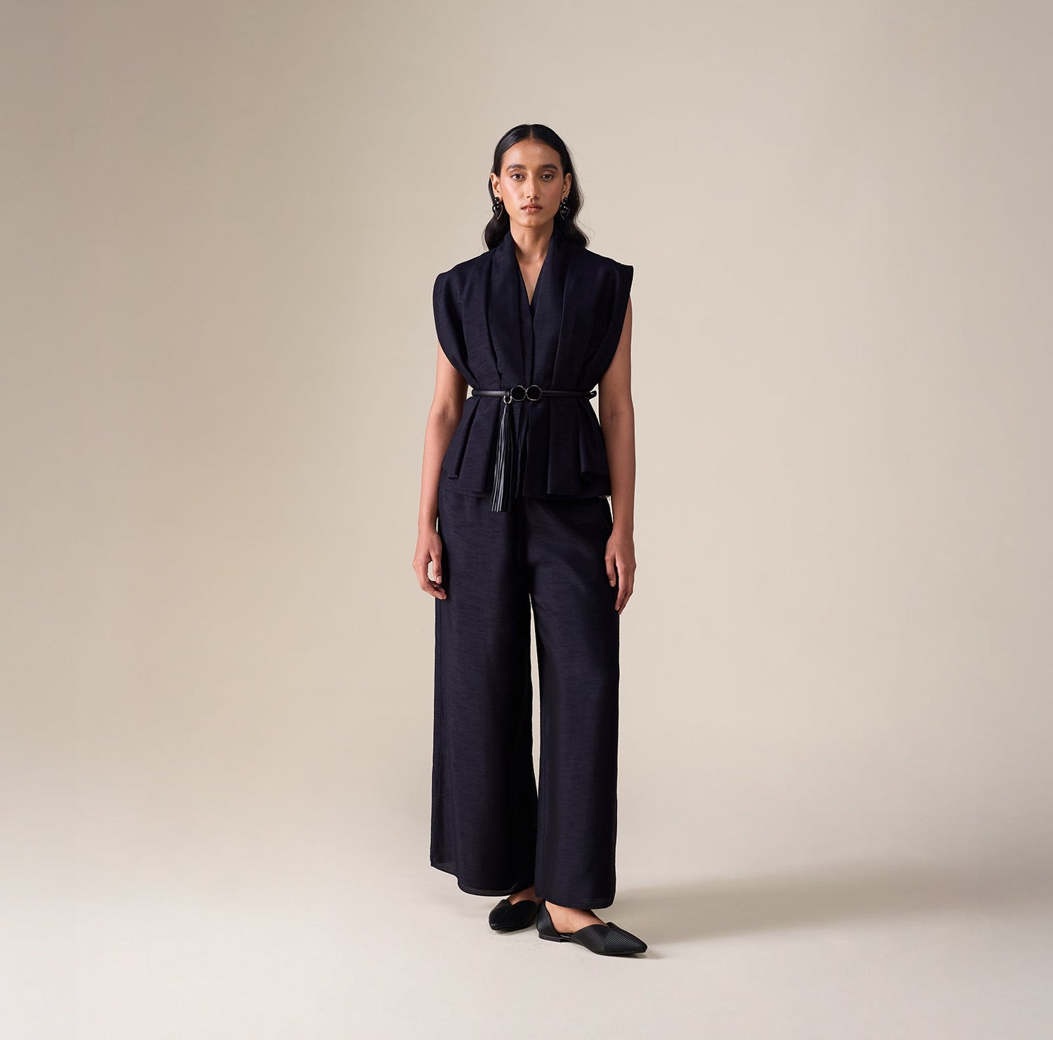  Organza Ode Top Set – Black