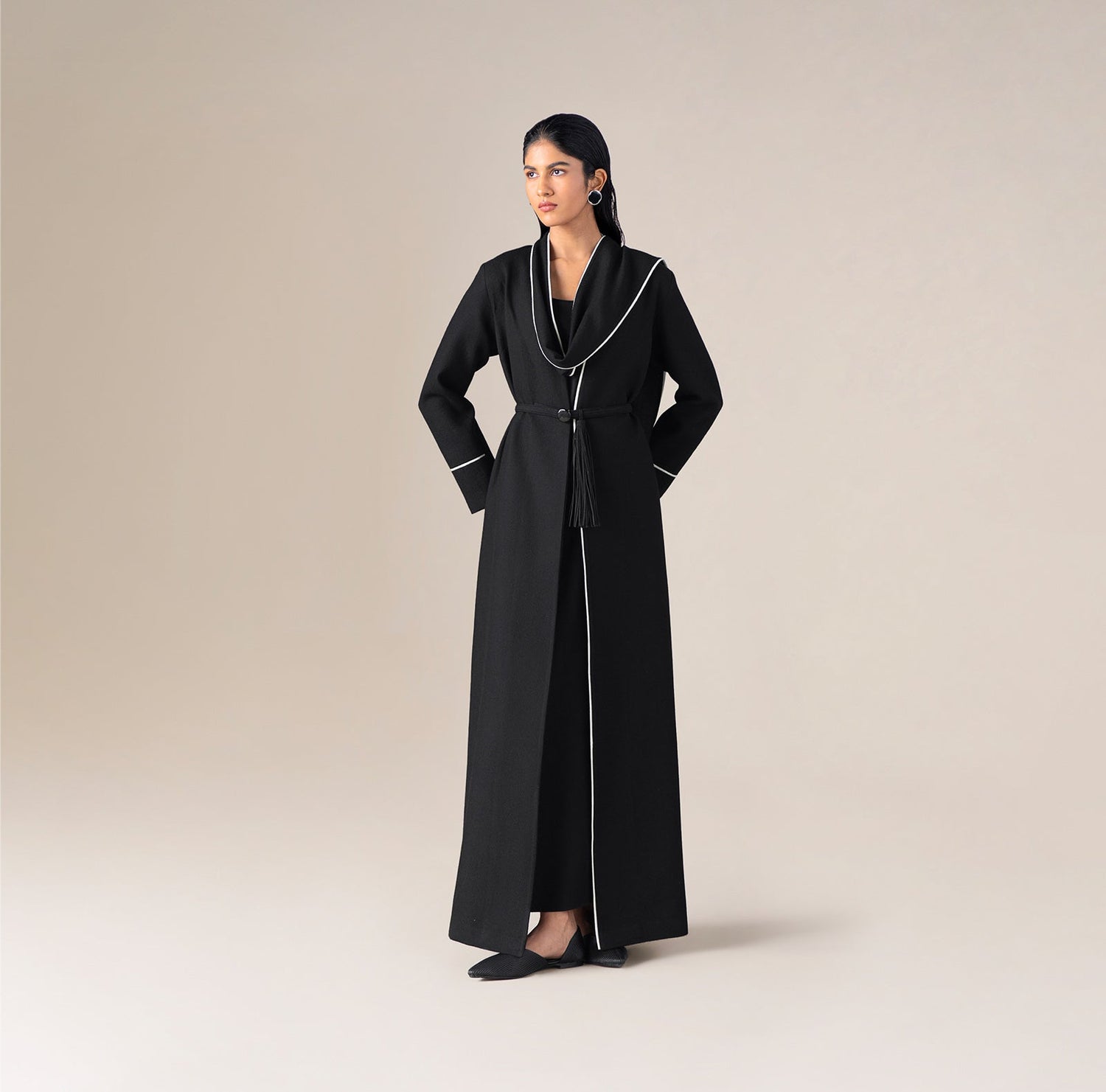  Wool Soraya Abaya Set – Black
