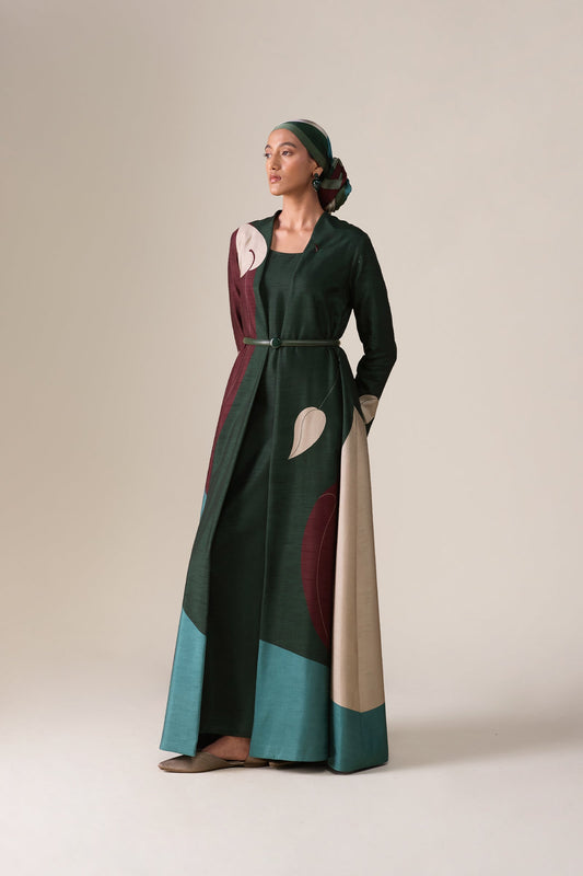 Organza Areli Abaya Set – Green