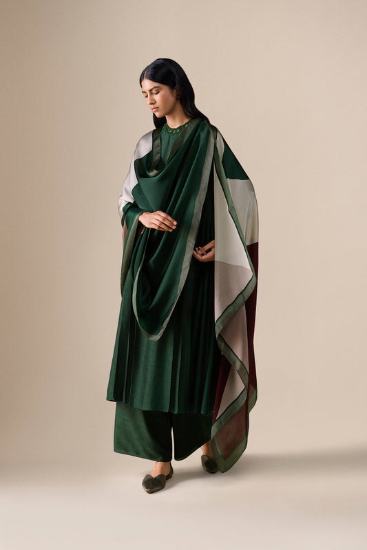 Silk Shiloh Kurta Set – Green