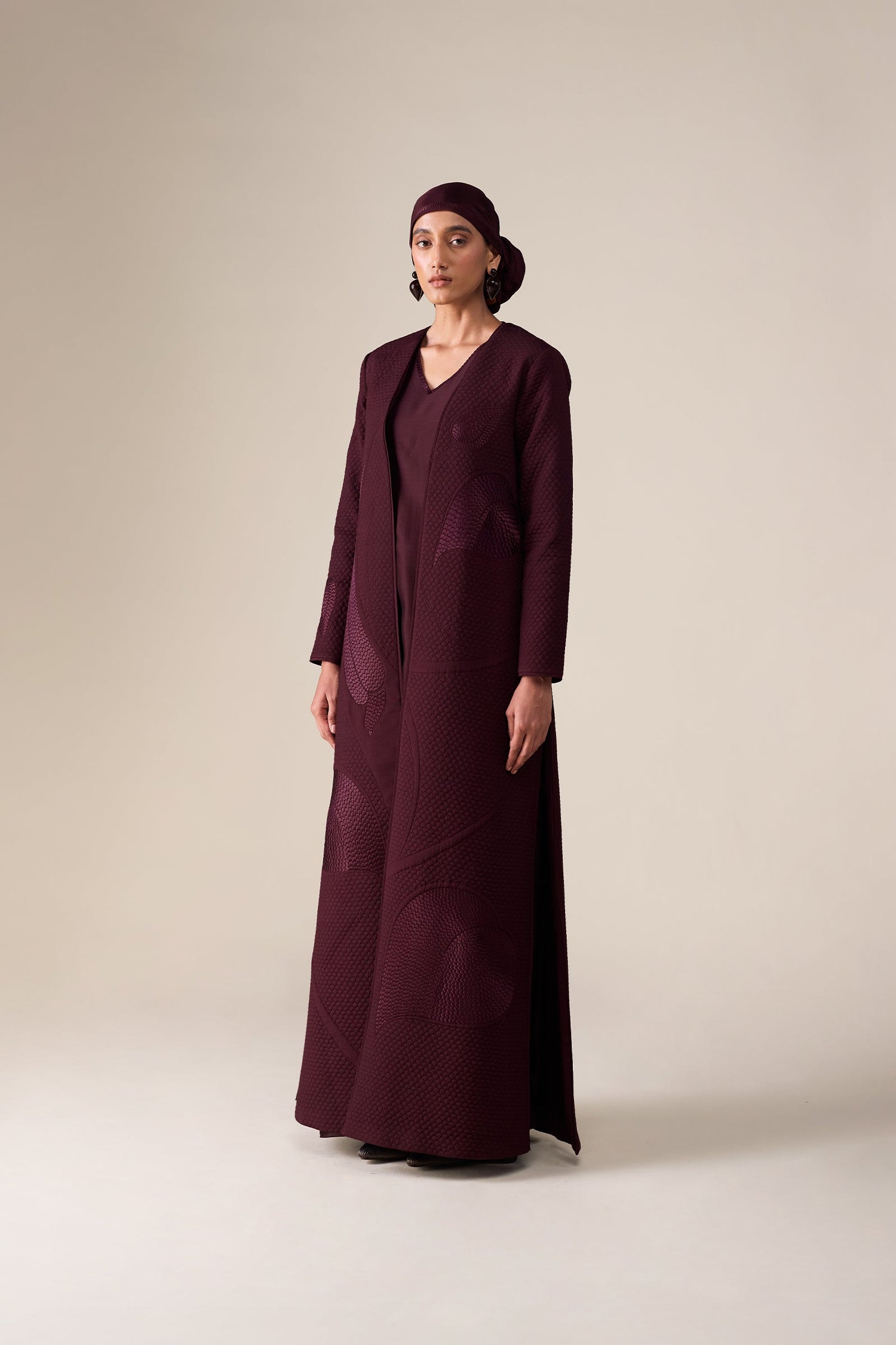  Silk Raziya Abaya Set – Red