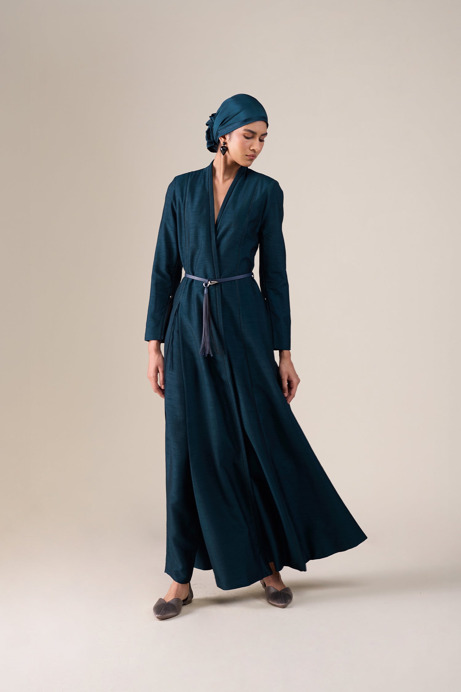  Silk Lev Jacket Set – Black