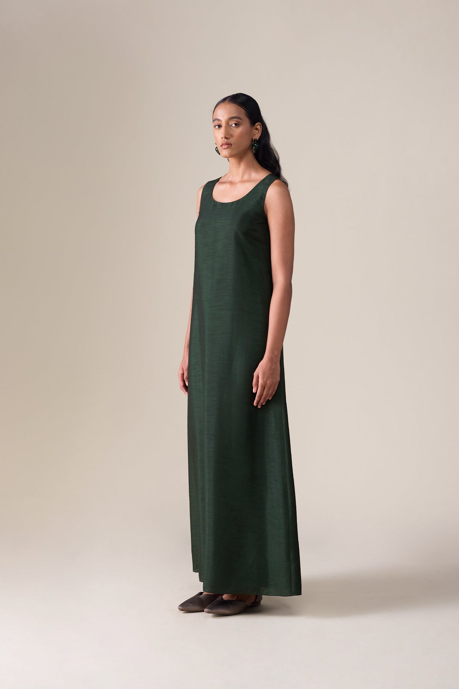  Organza Areli Abaya Set – Green