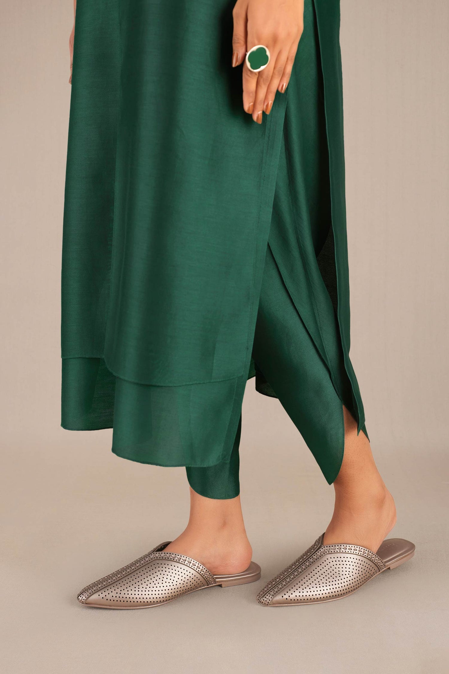 Azmi Kurta set - Emerald 