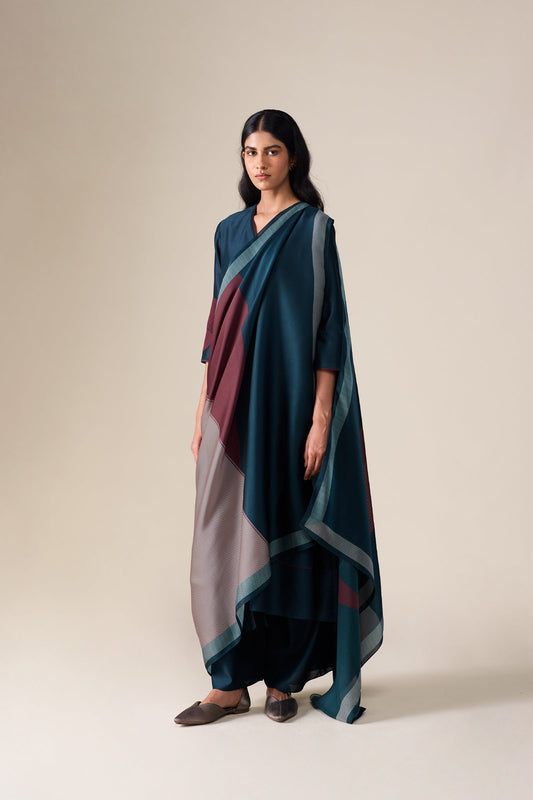 Chanderi Milap Kurta Set – Black