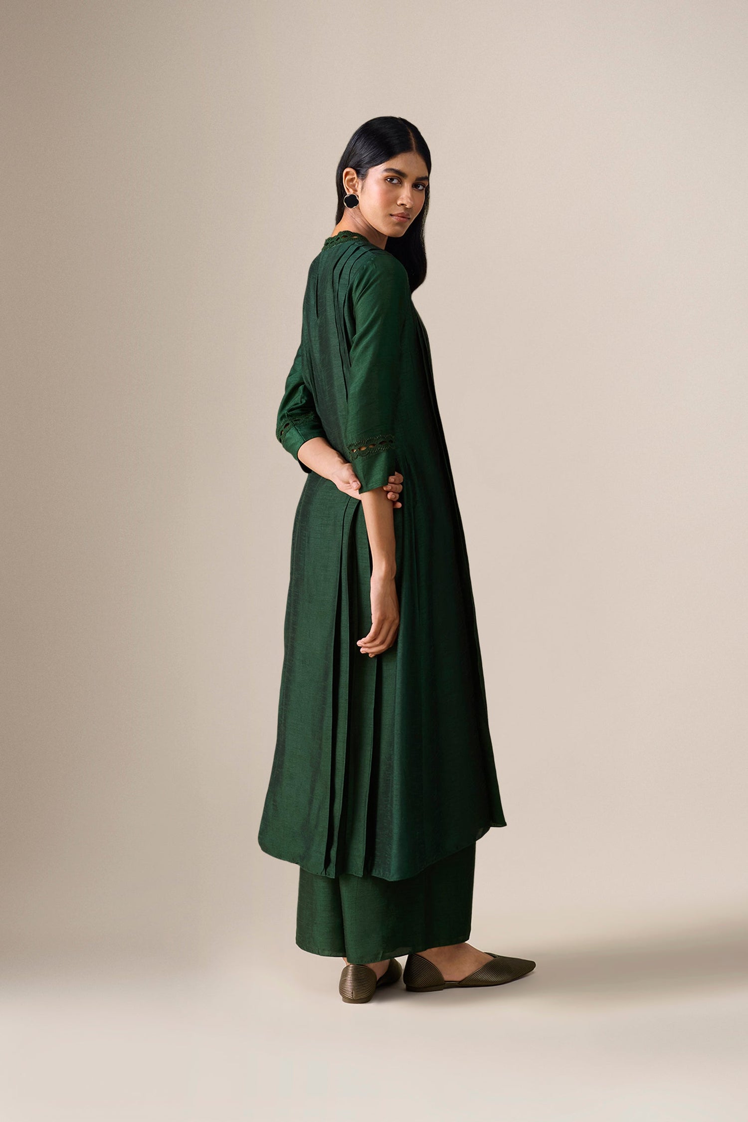  Silk Shiloh Kurta Set – Green