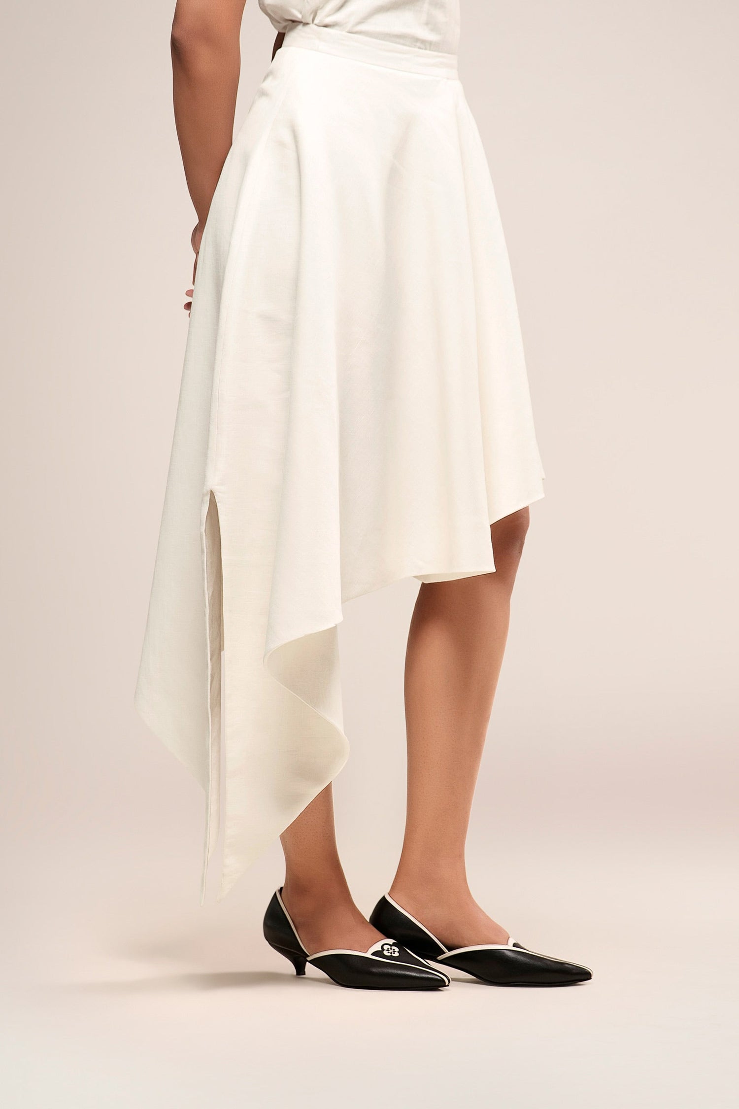  Linen Noa Skirt – Ivory