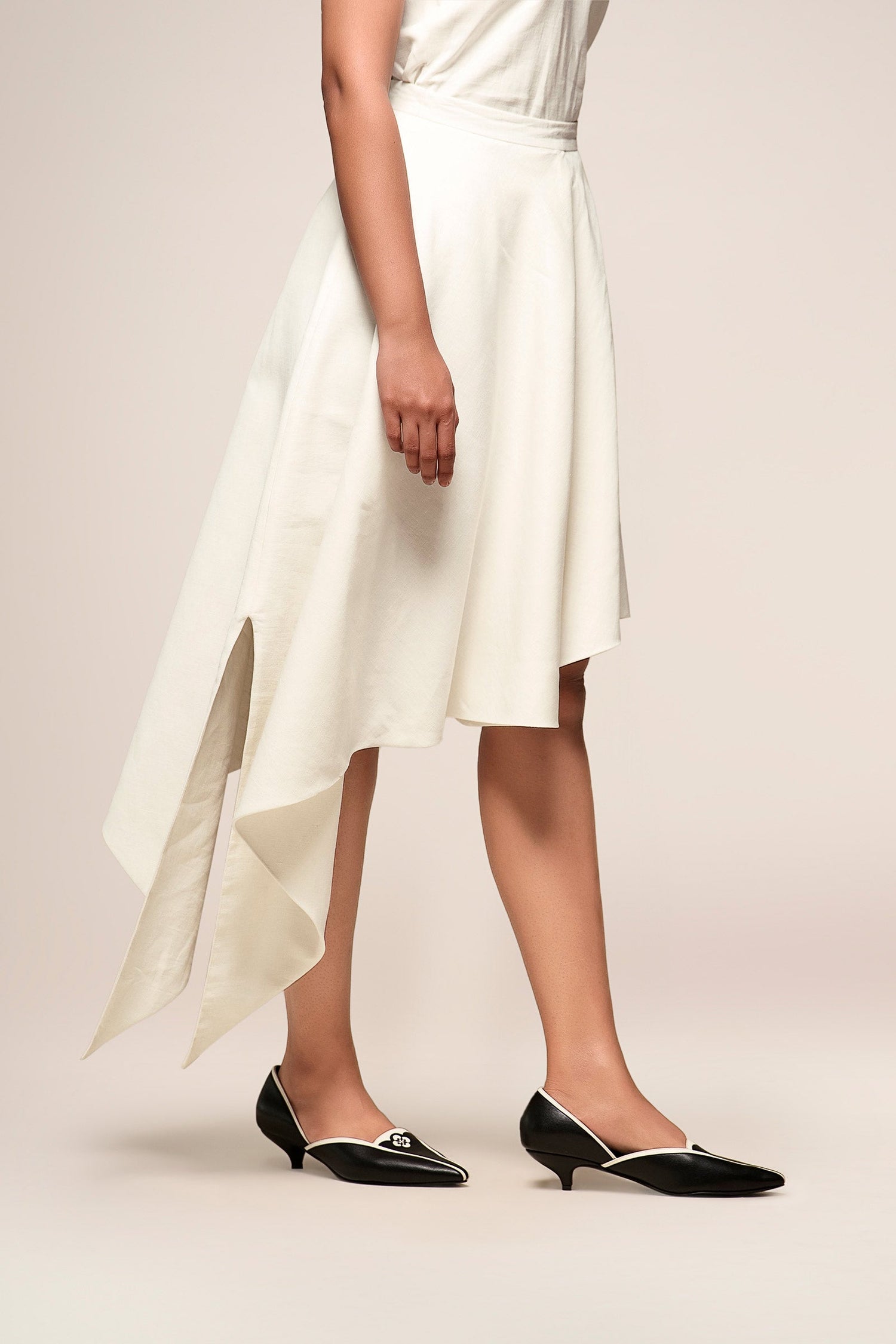  Linen Noa Skirt – Ivory