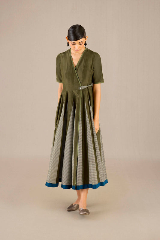 Chanderi Asma Dress – Green