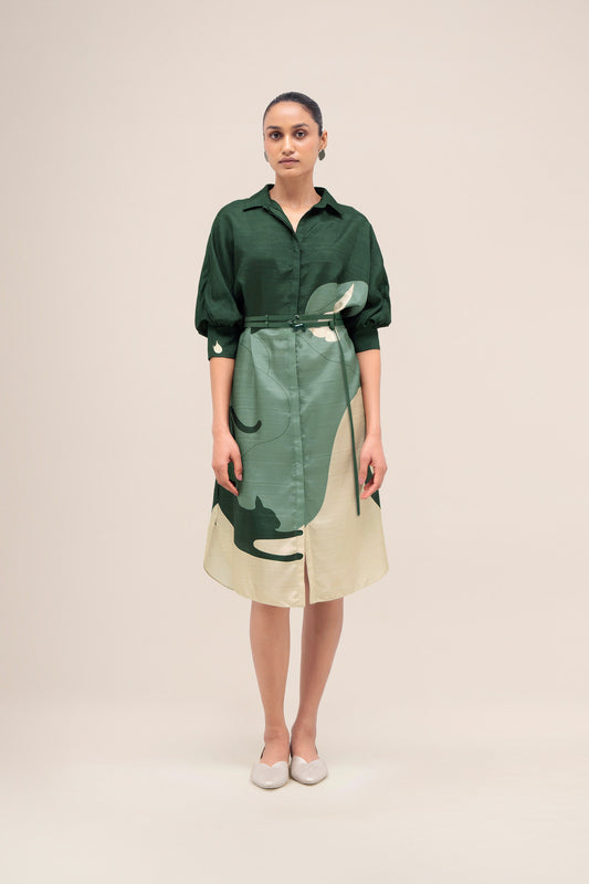 Silk Lina Dress – Green