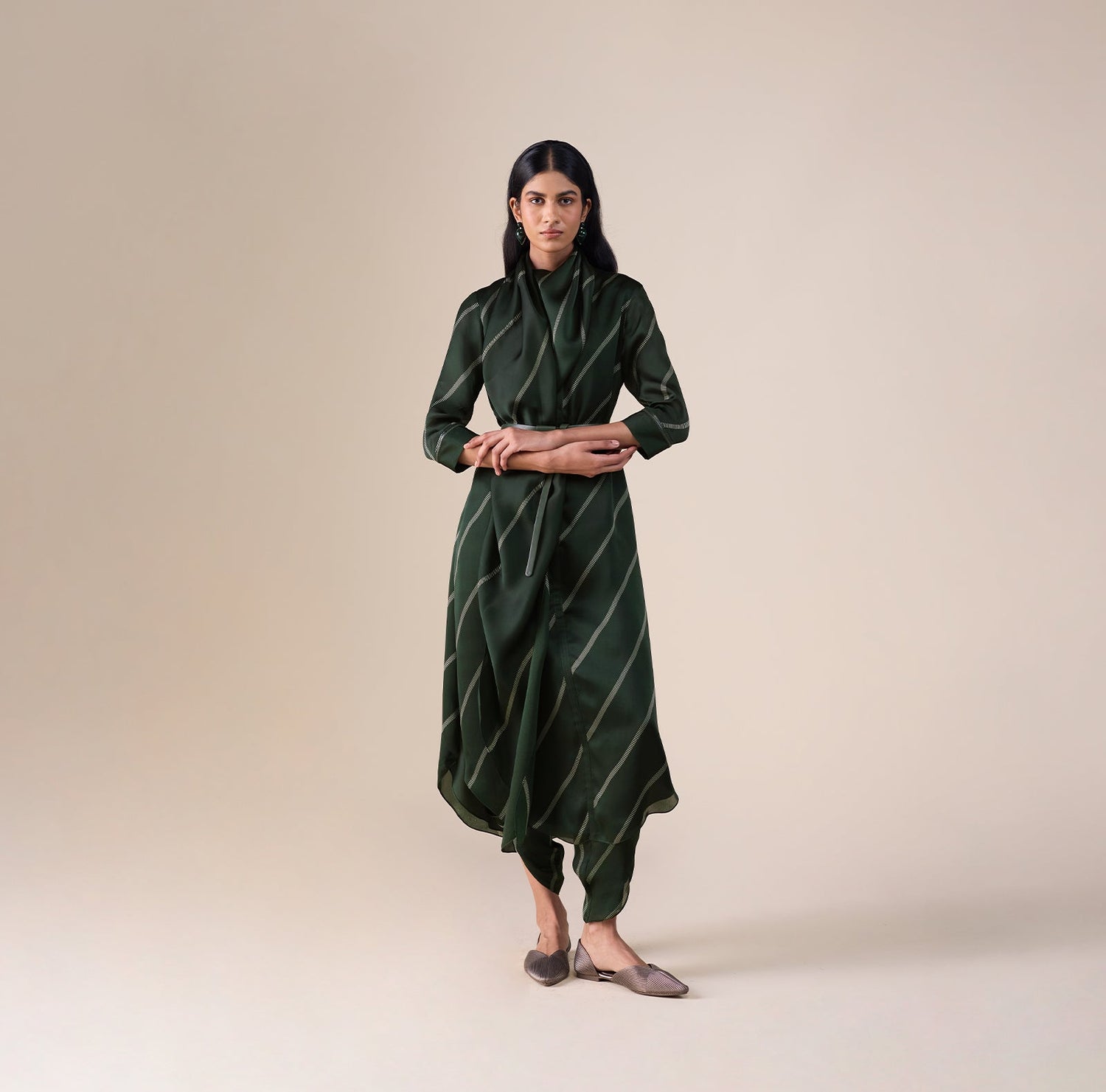   Organza Zeba Tunic Set – Green
