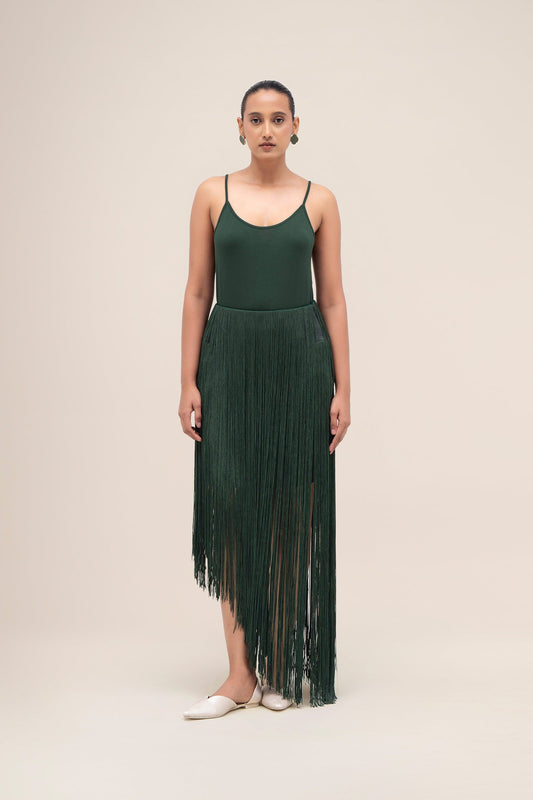 Cupro Hania Skirt – Green