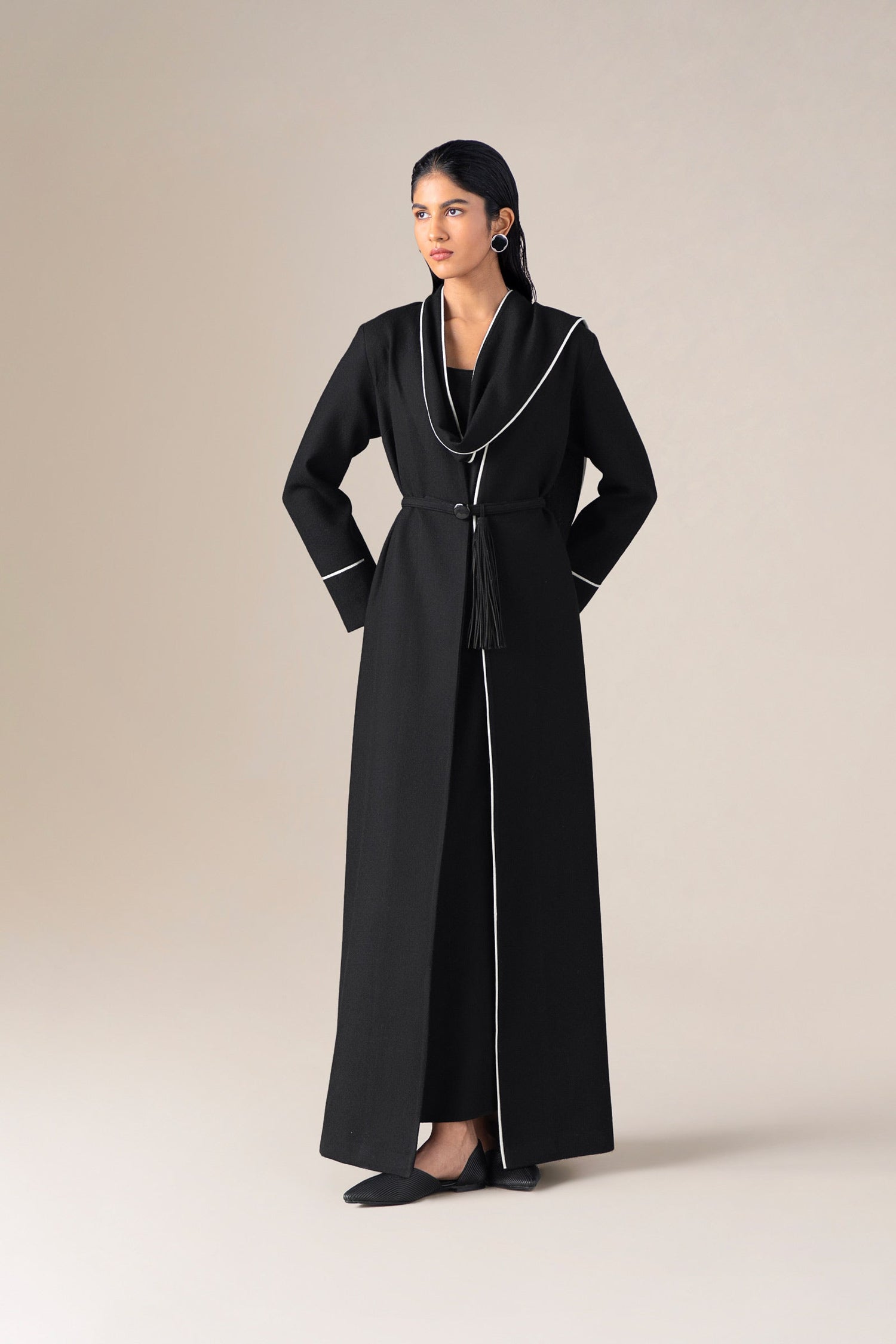  Wool Soraya Abaya Set – Black