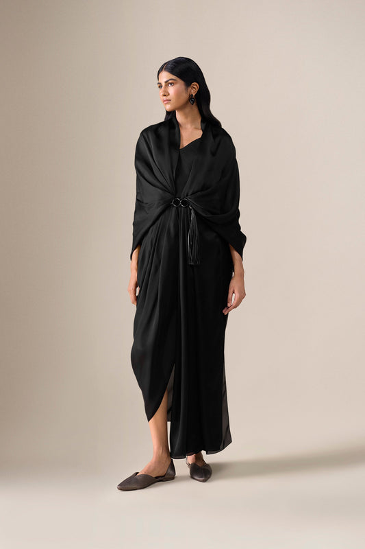 Organza Ekiya Saree – Black