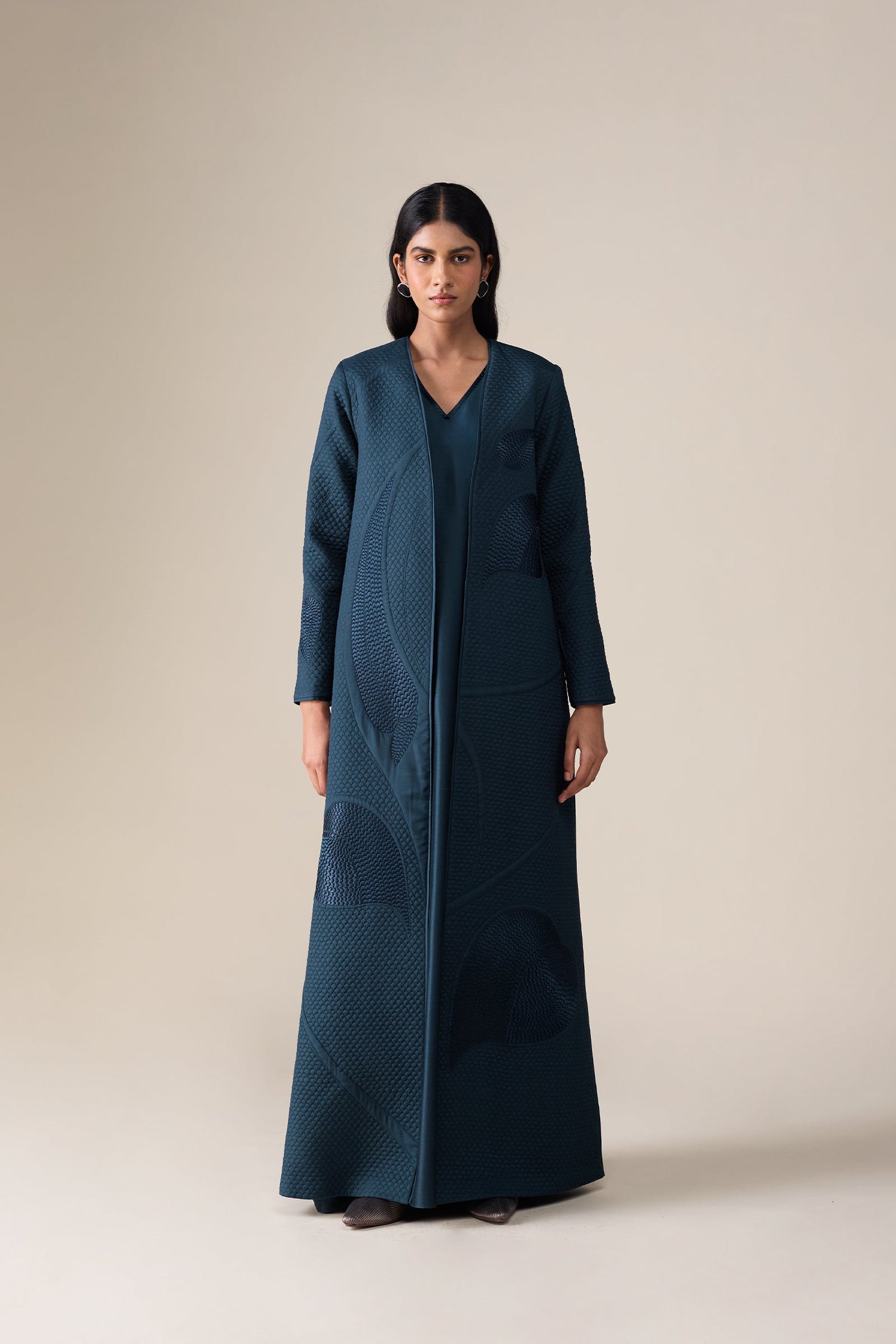  Silk Raziya Abaya Set – Black