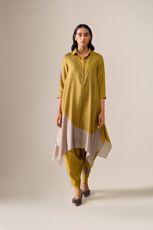 Silk Ohad Tunic Set – Yellow
