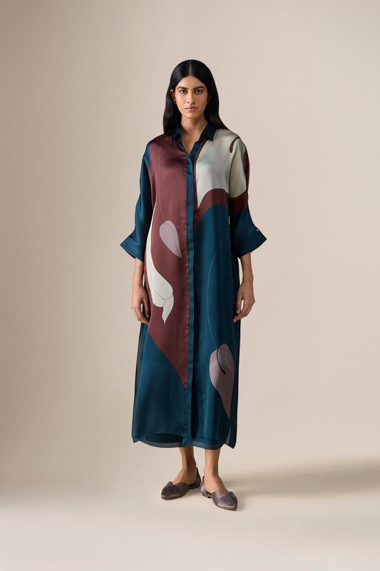 Organza Silfira Tunic Set – Black