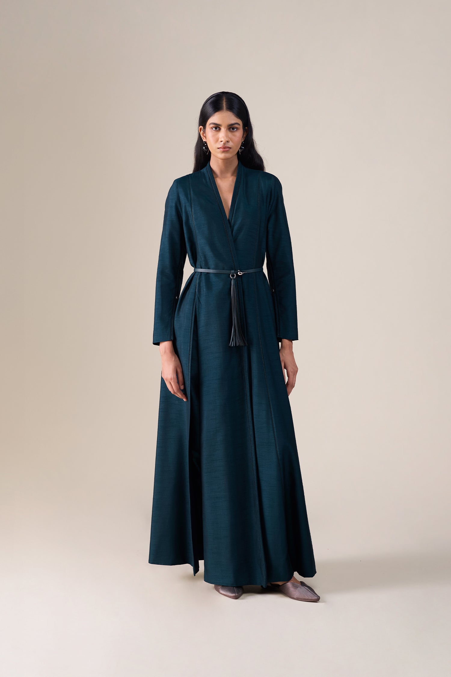  Silk Lev Jacket Set – Black