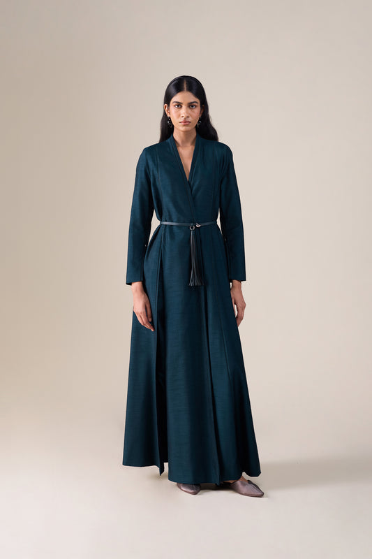 Silk Lev Jacket Set – Black