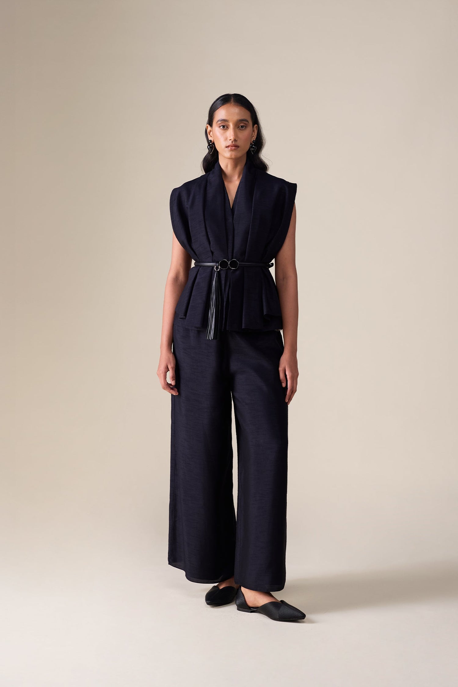  Organza Ode Top Set – Black