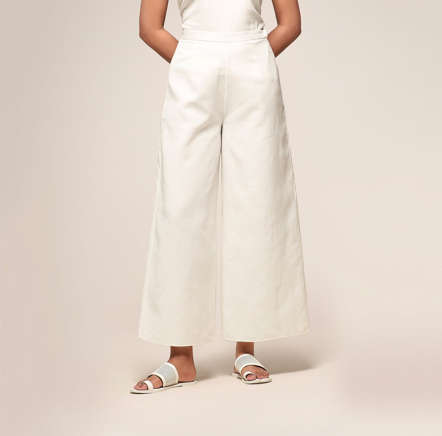 Linen Izna Pants – Ivory