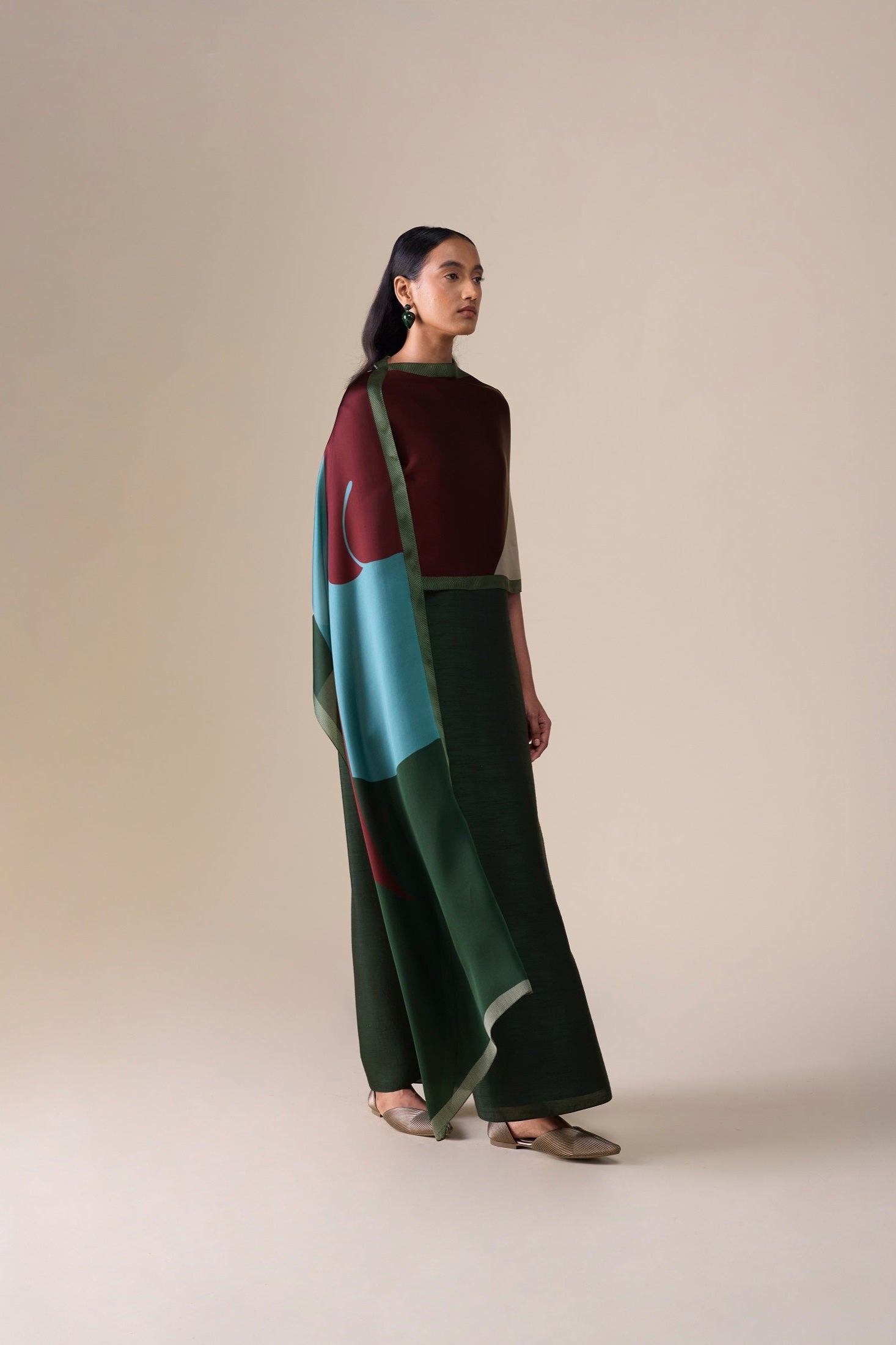  Organza Hazel Scarf – Green