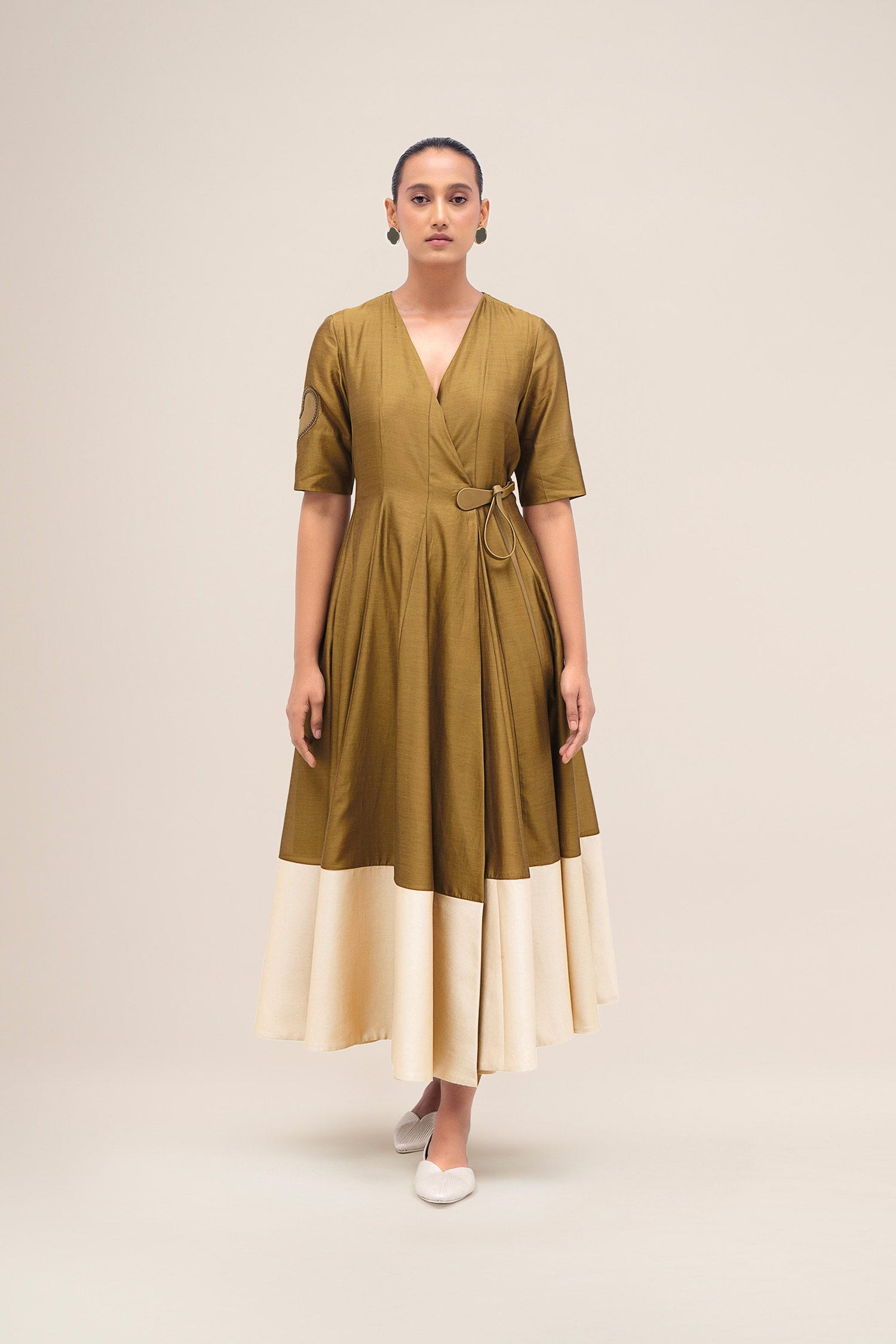  Chanderi Alizeh Dress – Green