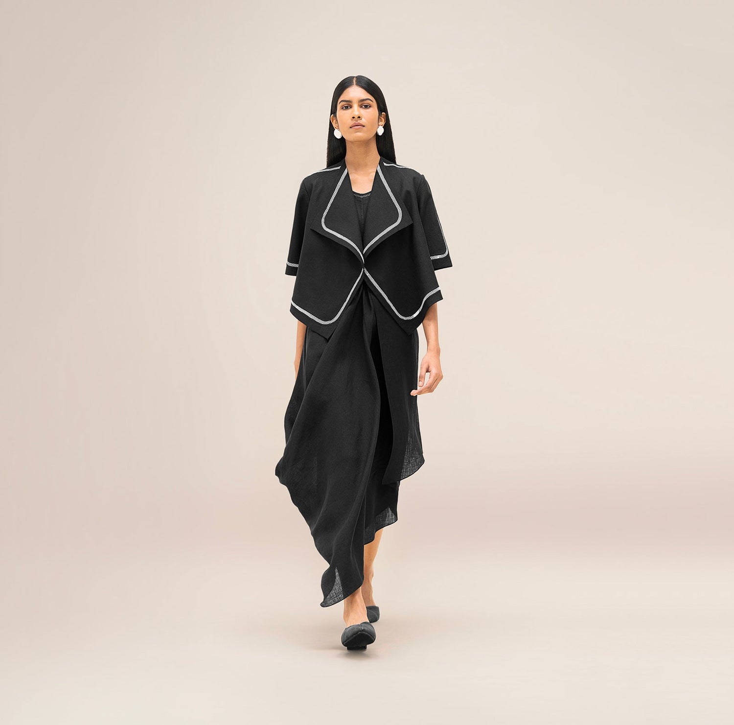  Linen Finch Jacket – Black