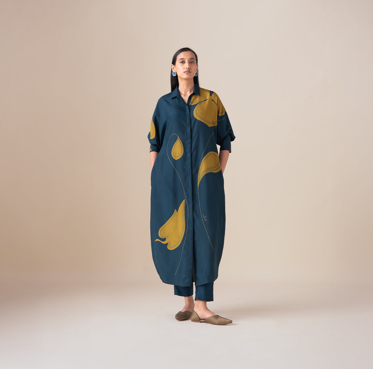  Habutai Kaia Tunic Set – Blue