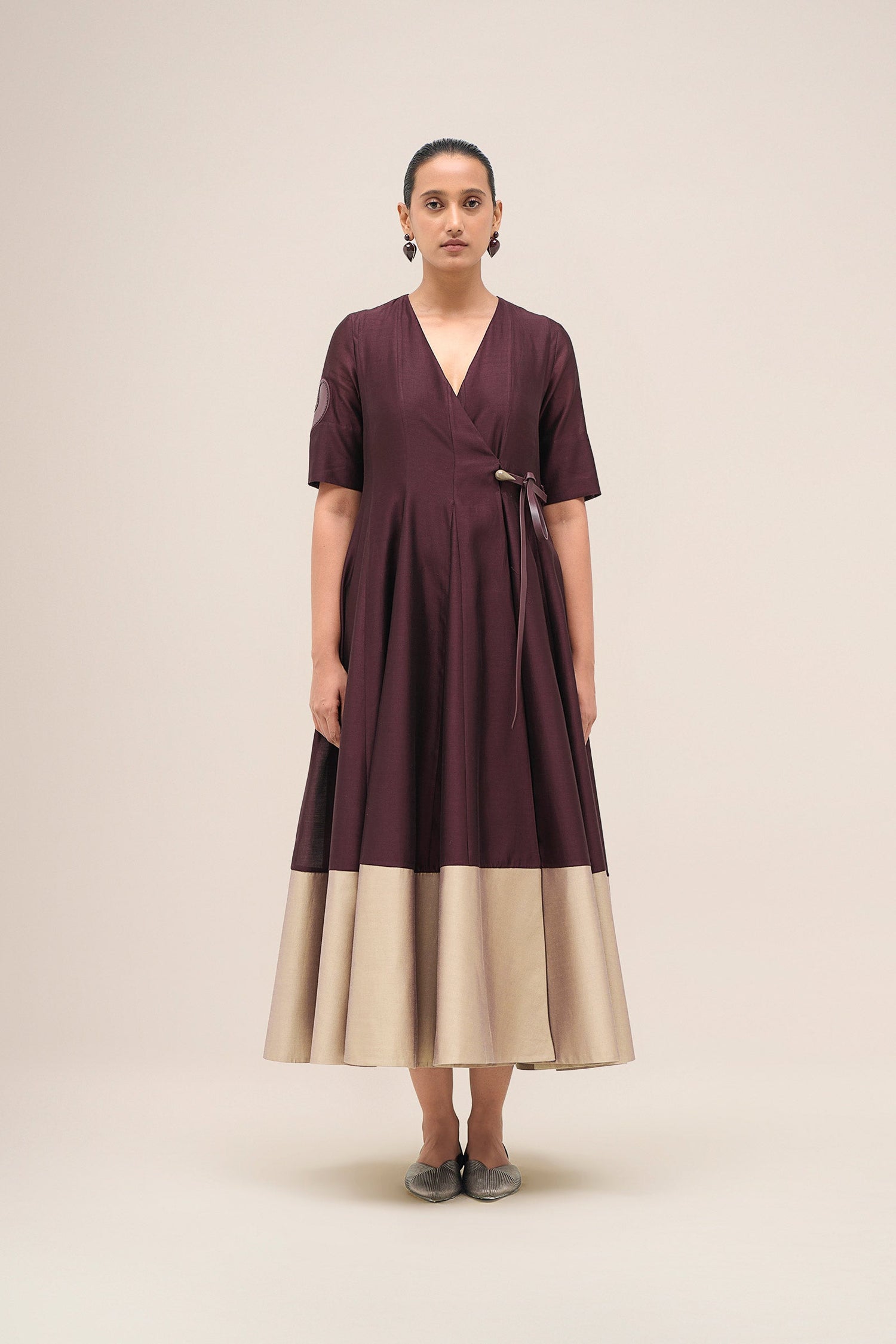  Chanderi Lara Dress – Red