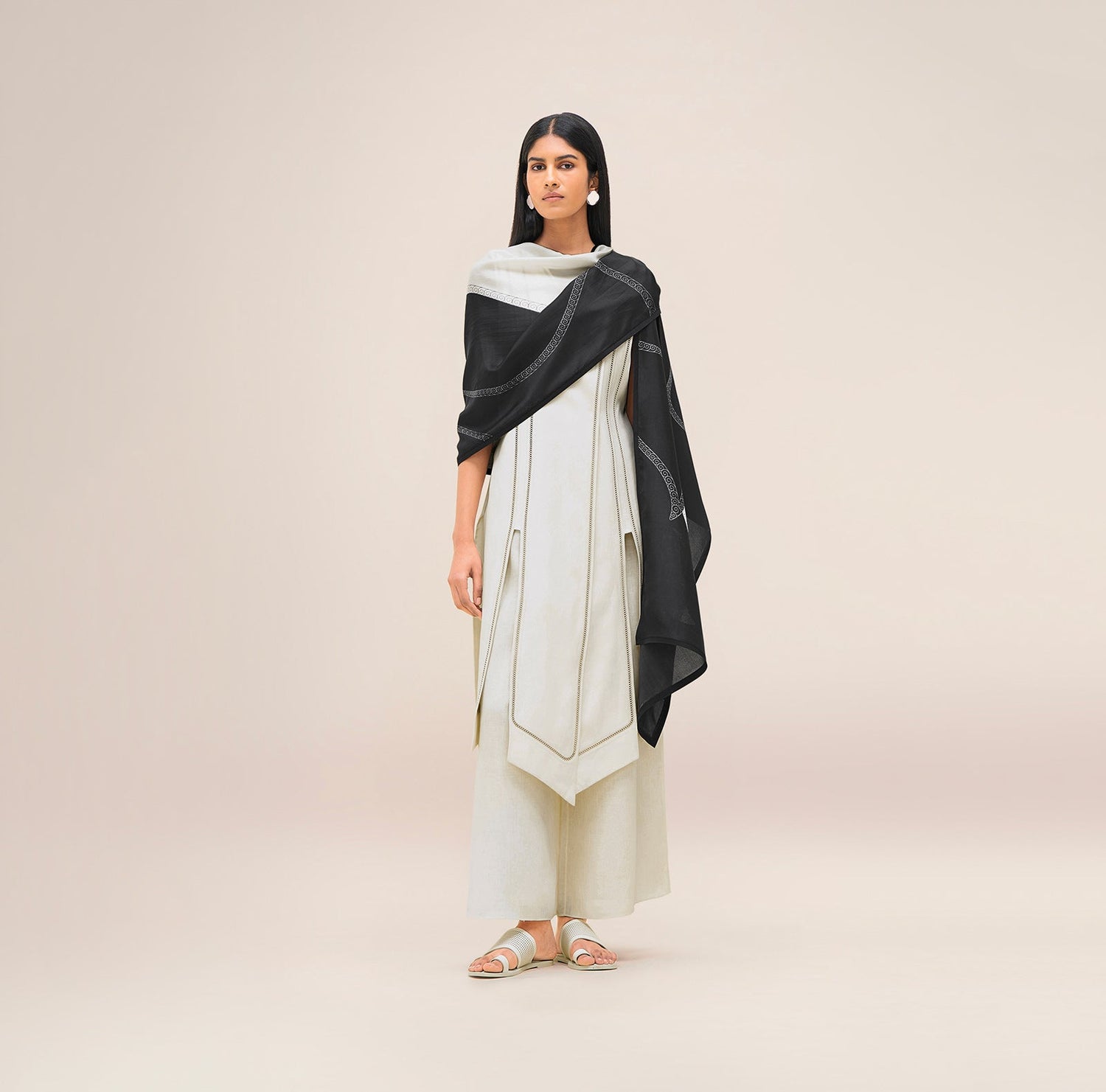  Silk Avis Scarf – Black