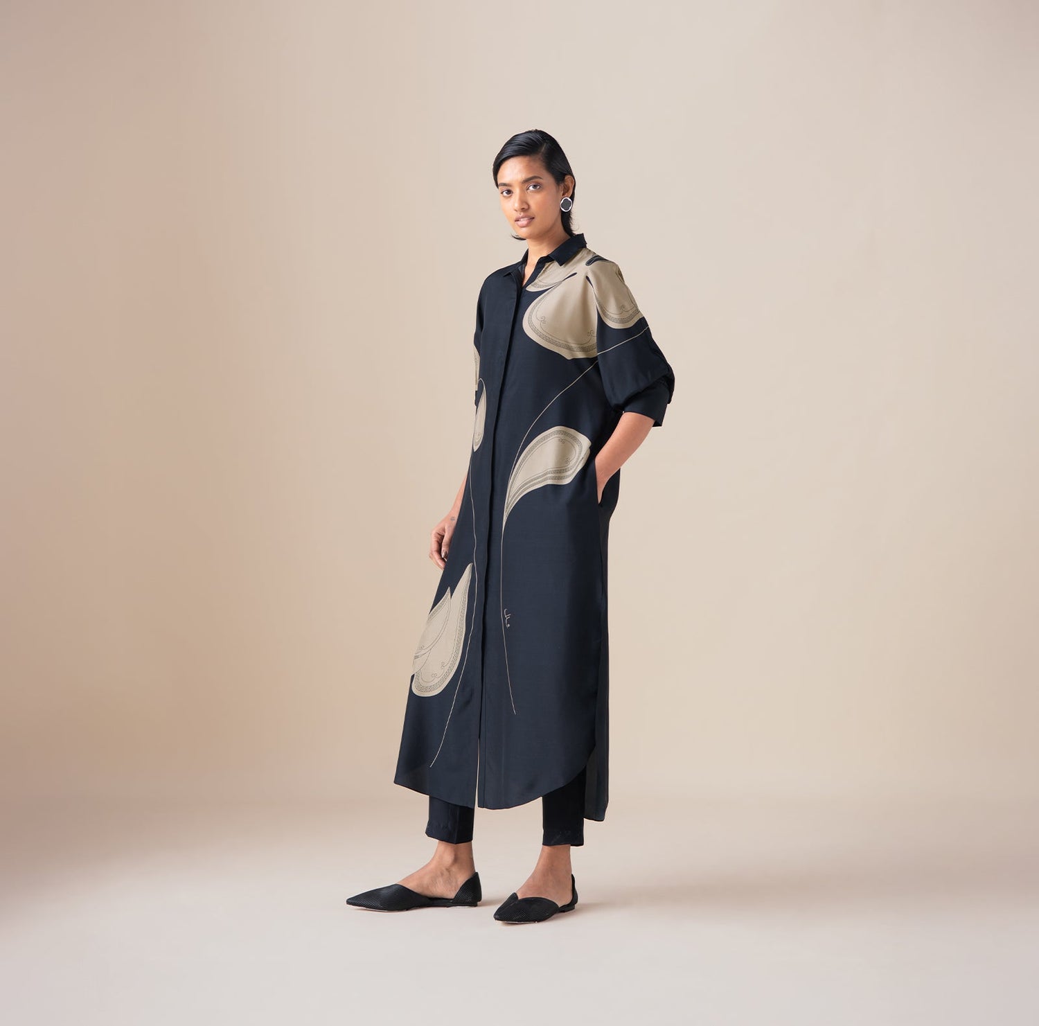  Habutai Kaia Tunic Set – Black