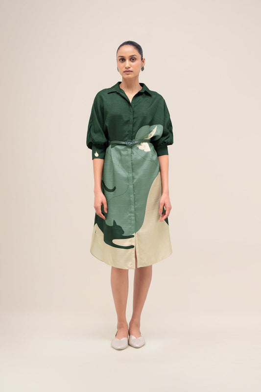Silk Lina Dress – Green