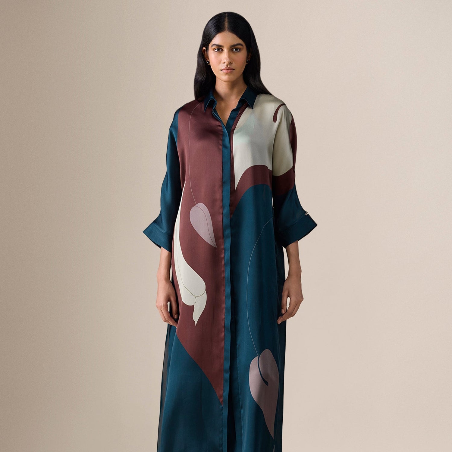  Organza Silfira Tunic Set – Black