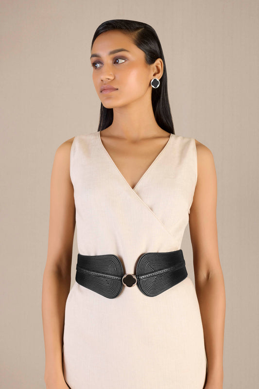 Faux Leather Ariana Belt – Black