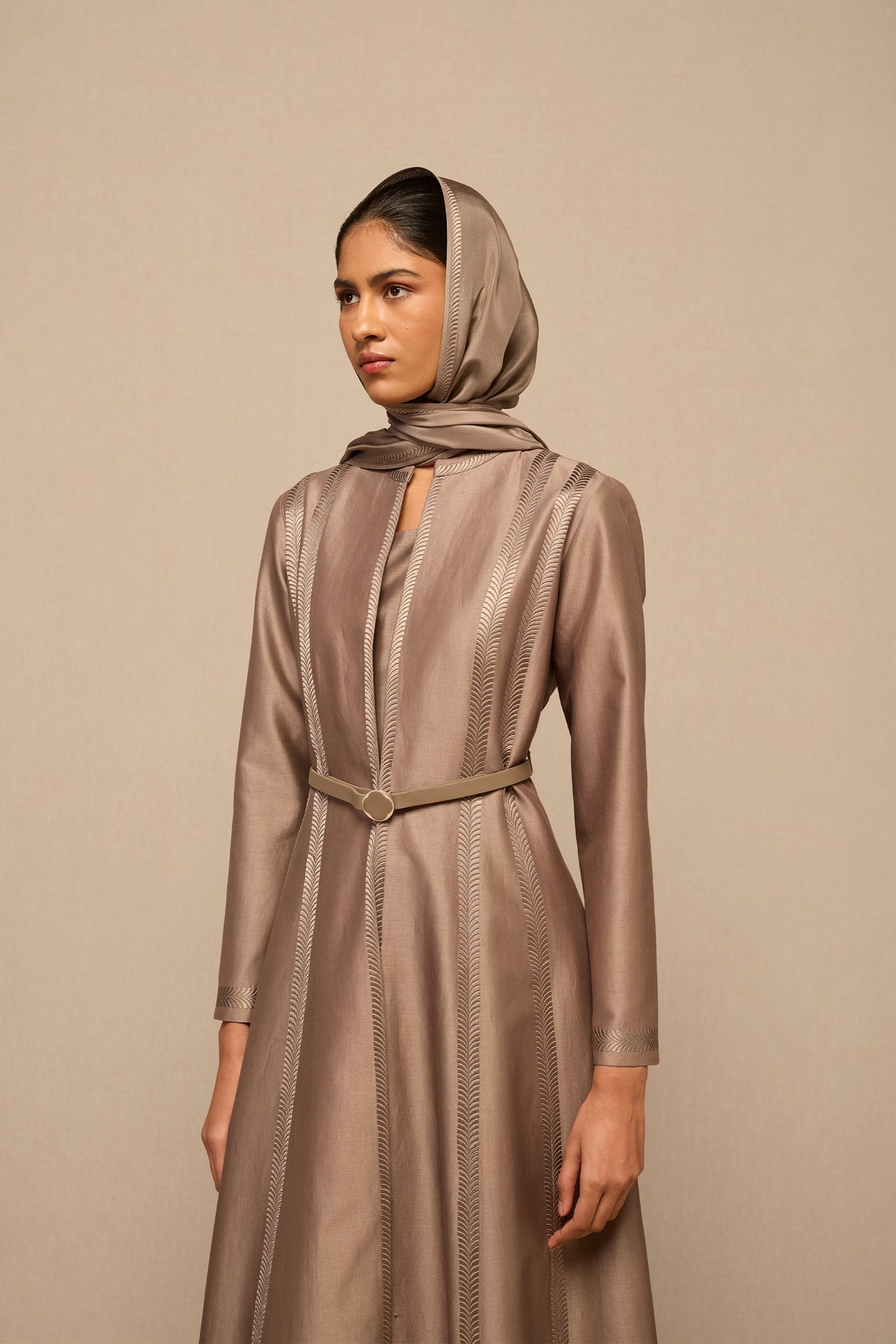  Silk Qabil Scarf – Grey