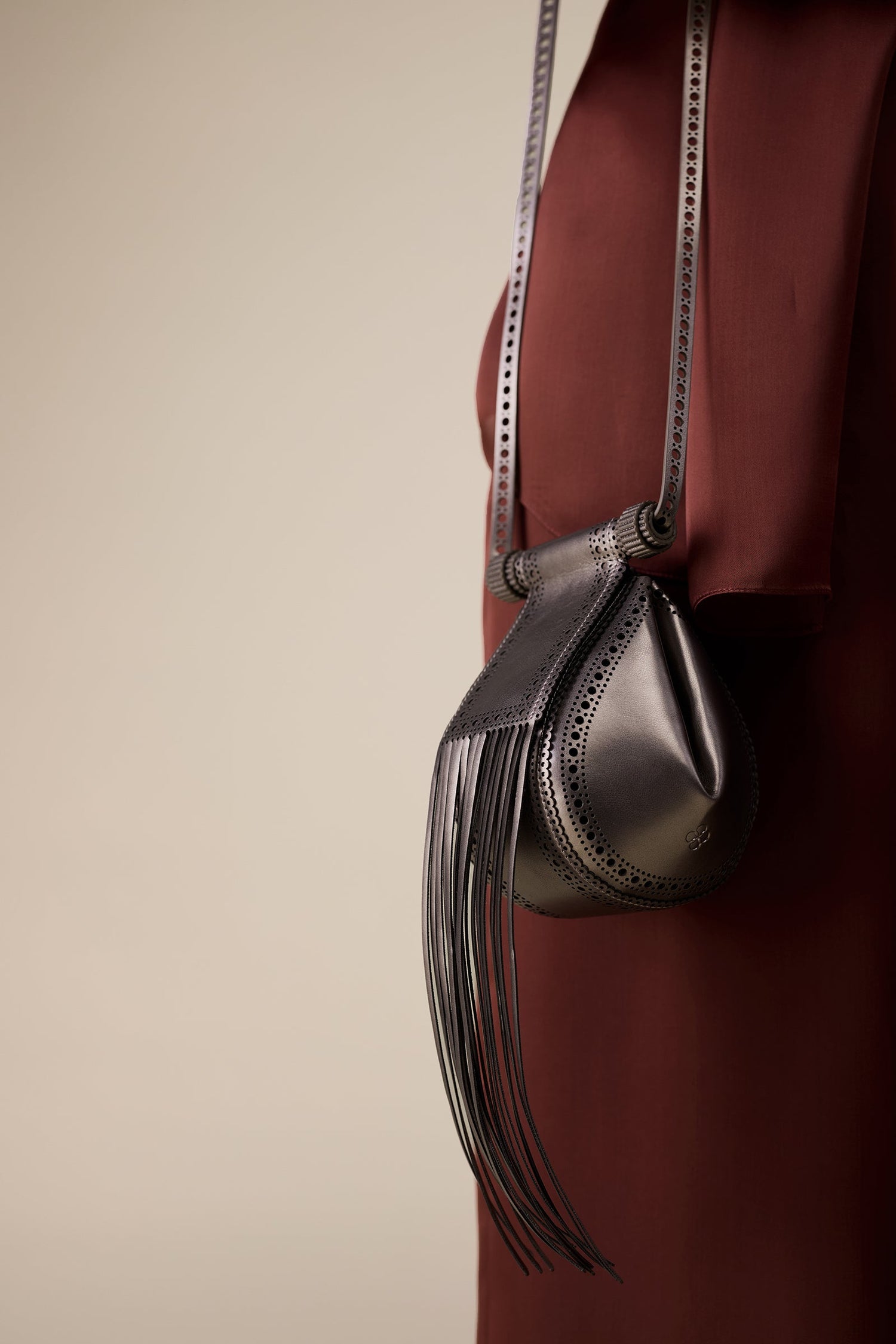   Faux Leather Zimri Bag – Metallics