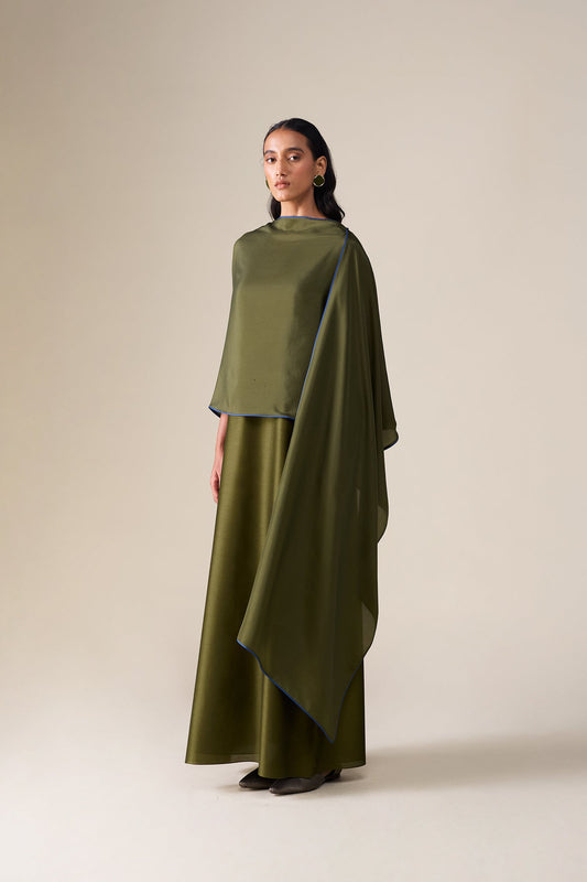 Chanderi Frida Scarf – Red