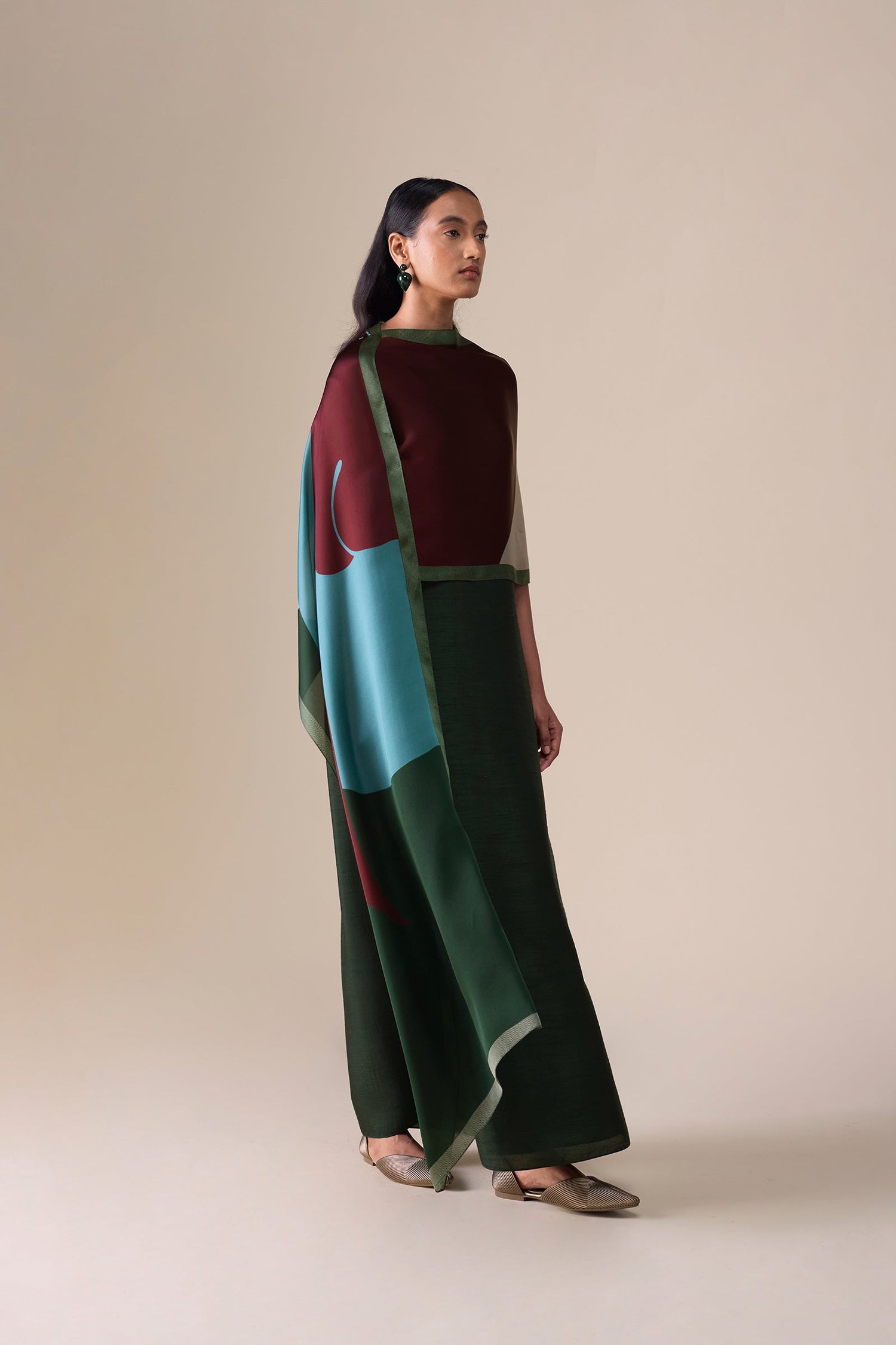  Organza Hazel Scarf – Green